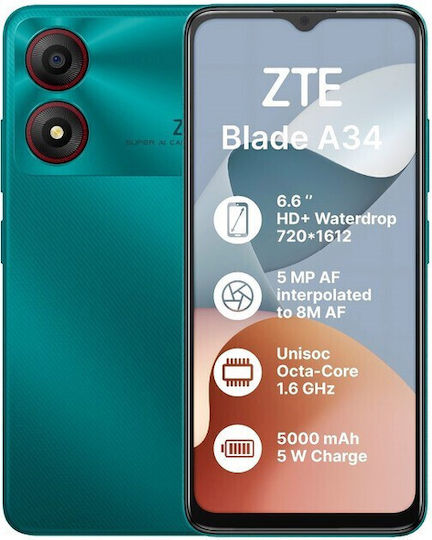 ZTE Blade A34 Dual SIM (2GB/64GB) Green view 3