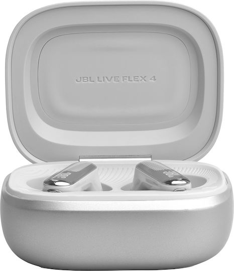 JBL Live Flex 4 Earbud Bluetooth Handsfree Headphones with Sweat Resistance and Charging Case Silver Ansicht 6