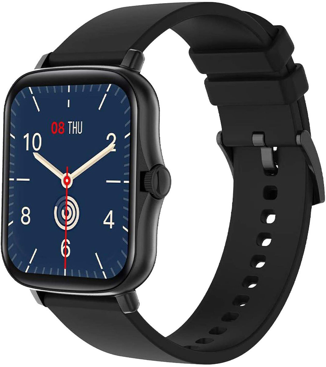YFIT Aluminium Smartwatch with Heart Rate Monitor (Black)