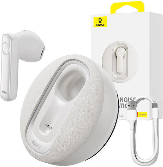 Baseus CM10 In-ear Bluetooth Handsfree Earphones with Charging Case White view 1