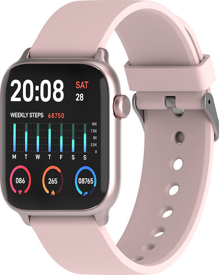 Ticwris GTS 47mm Smartwatch with Heart Rate Monitor (Pink)