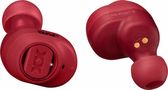 JVC HA-XC50T In-ear Bluetooth Handsfree Earphones with Charging Case Red view 2