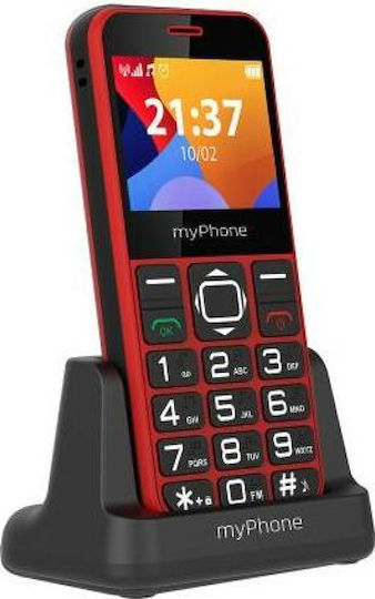 MyPhone Halo 3 Single SIM Mobile with Large Buttons (English Menu) Red view 1
