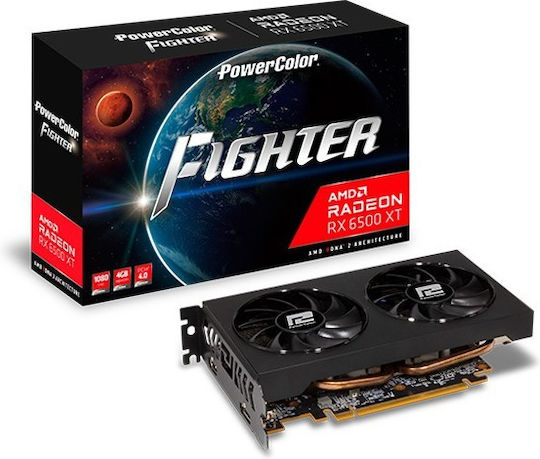 PowerColor Radeon RX 6500 XT 4GB GDDR6 Fighter Graphics Card view 5