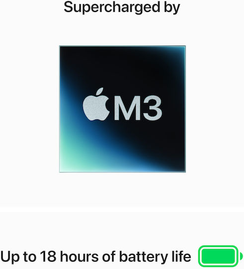 Apple MacBook Air 13" (2024) 13.6" Retina Display (M3-8-core/24GB/512GB SSD) Silver (DE Keyboard) vue 4