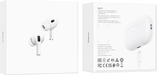 Hoco EW77 In-ear Bluetooth Handsfree Earphones with Charging Case White view 2