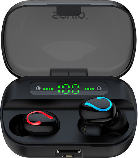 Savio TWS-06 In-ear Bluetooth Handsfree Earphones with Charging Case Black view 9