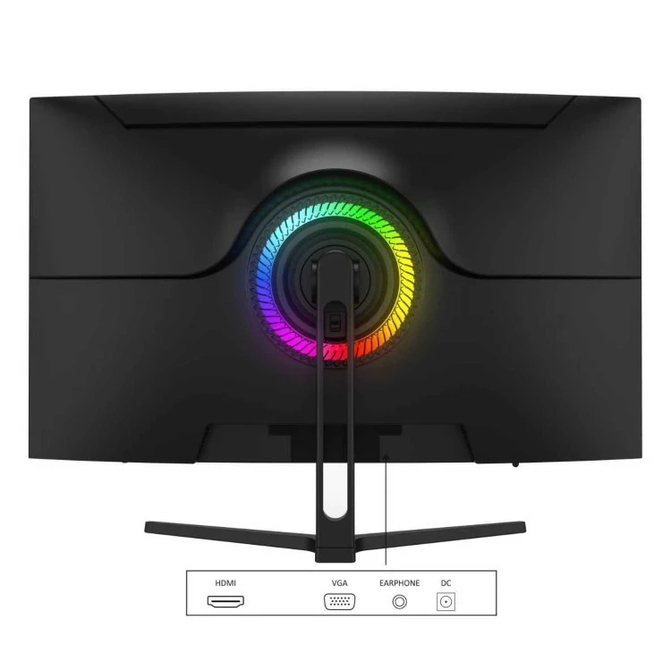 OptimX MT32J IPS Curved Gaming Monitor 32" FHD 1920x1080 Silver view 3