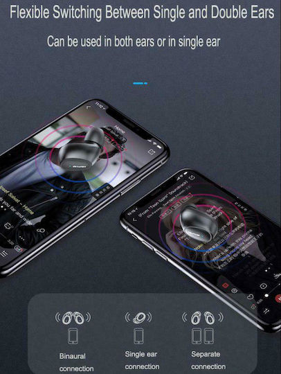 Awei T16 In-ear Bluetooth Handsfree Earphones with Sweat Resistance and Charging Case Black vue 8