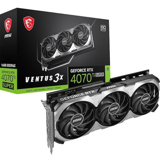 MSI GeForce RTX 4070 Ti Super 16GB GDDR6X Ventus 3X OC Graphics Card view 4