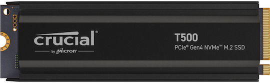 Crucial T500 SSD 2TB M.2 Type with PCI Express 4.0 Connection and Heatsink PS5 Compatible CT2000T500SSD5