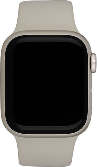Apple Watch Series 8 Cellular Aluminium 45mm Waterproof with eSIM and Heart Rate Monitor (Starlight with Starlight Sport Band) view 4
