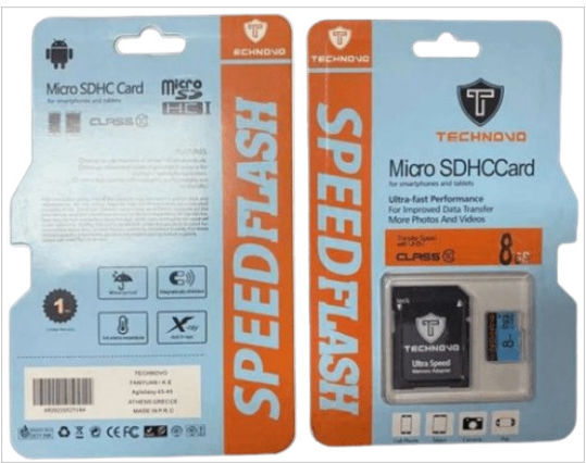 Technovo Micro microSDHC 8GB Class 10 with Adapter view 2