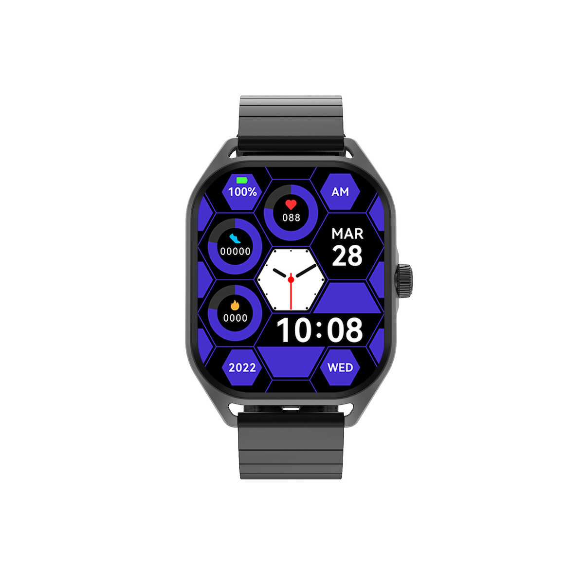 TrendFit Ultra Aluminium Smartwatch with Heart Rate Monitor (Black) view 2