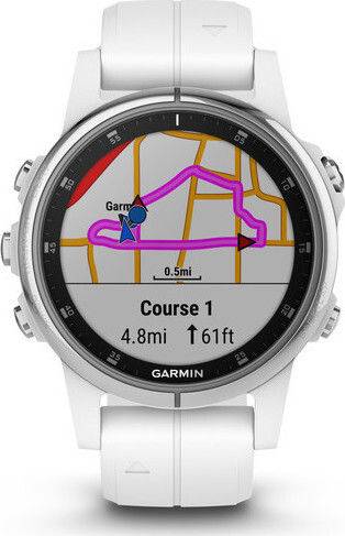 Garmin Fenix 5 Plus Stainless Steel 42mm Waterproof Smartwatch with Heart Rate Monitor (White) view 2