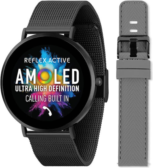 Reflex Active Series 42 Smartwatch with Heart Rate Monitor (Black) view 1
