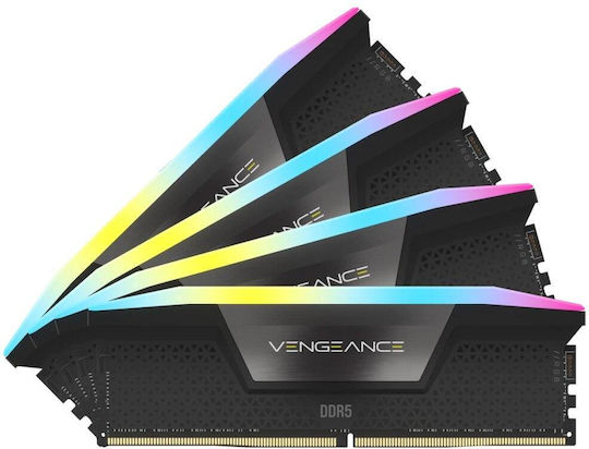 Corsair Vengeance RGB DDR5 64GB RAM with 4x16GB Modules and Speed 6000 for Desktop CMH64GX5M4B6000C36