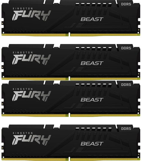 Kingston Fury Beast DDR5 64GB RAM with 4x16GB Modules and Speed 6000 for Desktop KF560C40BBK4-64 view 2