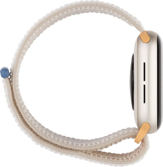 Apple Watch SE 2023 Aluminium 40mm Waterproof with Heart Rate Monitor (Starlight with Starlight Sport Loop) view 6