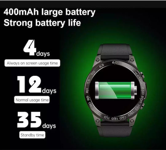 Nubi DM50 Smartwatch with Heart Rate Monitor (Black) view 7