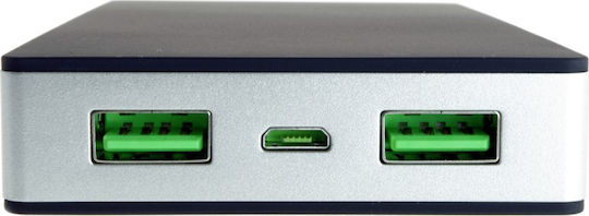 PowerNeed P10000B Power Bank 10000mAh with 2 USB-A Ports Black vue 5