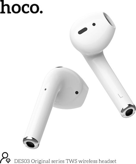 Hoco DES03 TWS In-ear / Earbud Bluetooth Handsfree Earphones White view 3
