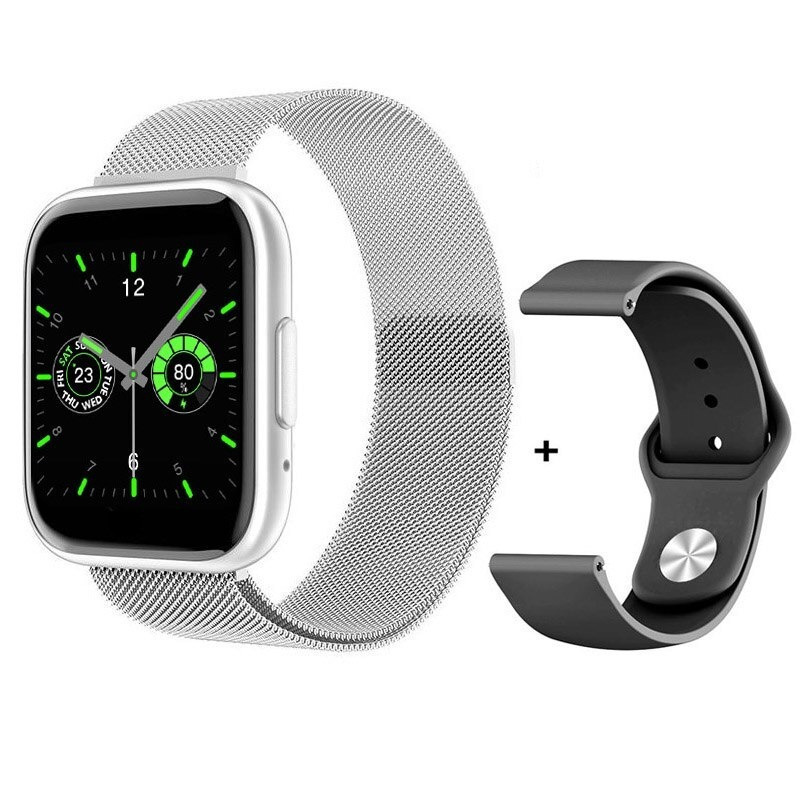 TrendFIT Aluminium Smartwatch with Heart Rate Monitor (Silver) view 6