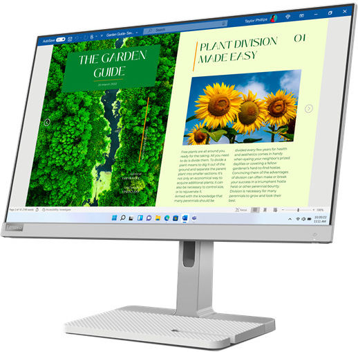 Lenovo L24m-40 IPS Monitor 23.8" FHD 1920x1080 view 2