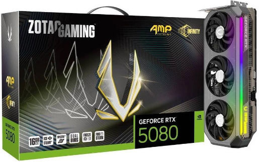 Zotac GeForce RTX 5080 16GB GDDR7 AMP Extreme Infinity Ultra Graphics Card