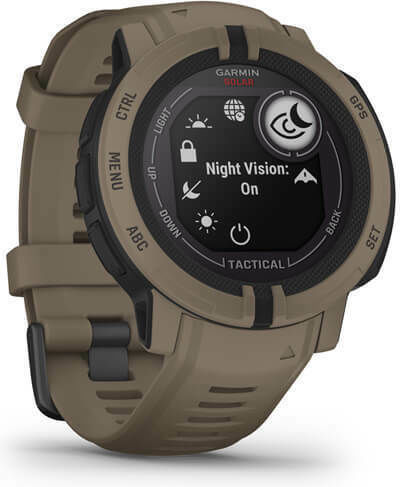 Garmin Instinct 2 Solar Tactical Edition 45mm Waterproof Smartwatch with Heart Rate Monitor (Coyote Tan) view 3