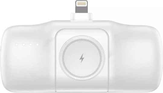 Wozinsky WF16-YLS Lightning Power Bank 5000mAh 15W with USB-C Port White vue 4