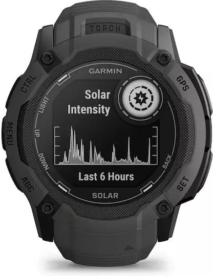 Garmin Instinct 2X Solar 50mm Waterproof Smartwatch with Heart Rate Monitor (Graphite) view 2