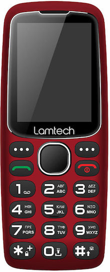 Lamtech Tiny L II Dual SIM Mobile with Large Buttons Red view 2