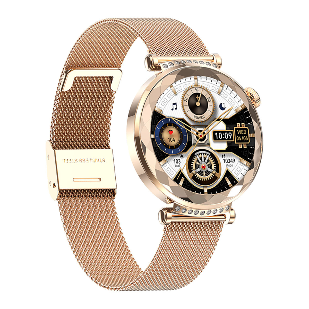 Avizar Smartwatch with Heart Rate Monitor (Gold) view 3