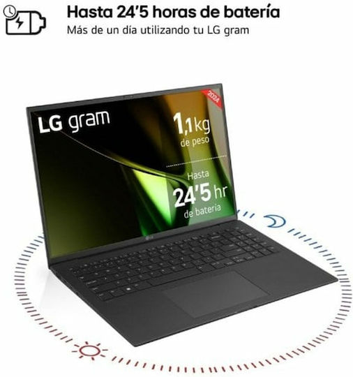 Laptop LG 16Z90S-G.AD76B 16" IPS UHD (Ultra 7-155H/32GB/512GB SSD/W11 Home) (ES Keyboard) vue 5