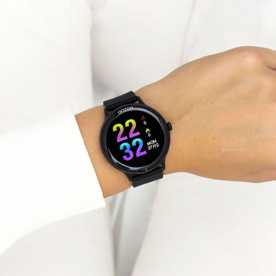 Oozoo Q00134 45mm Smartwatch with Heart Rate Monitor (Black) view 3