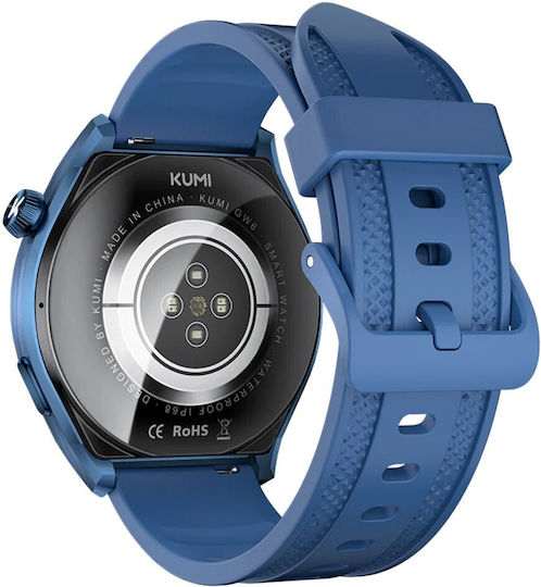 Kumi GW6 Smartwatch with Heart Rate Monitor (Blue) view 6
