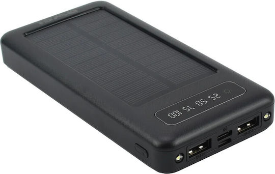 Awei P129K Solar Power Bank 10000mAh with 2 USB-A Ports Black vue 5