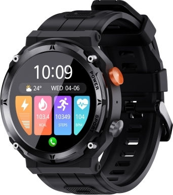 C21pro 1.39 Inch Color Screen Smart Watch Support Heart Rate Blood Pressure Blood Oxygen Monitoring Black