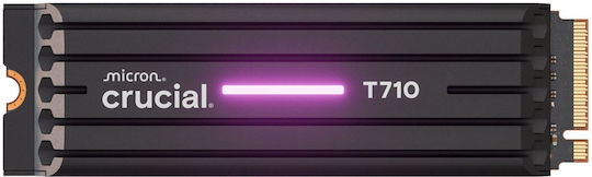 Crucial T710 SSD 1TB M.2 Type with PCI Express 5.0 Connection and Heatsink PS5 Compatible CT1000T710SSD5