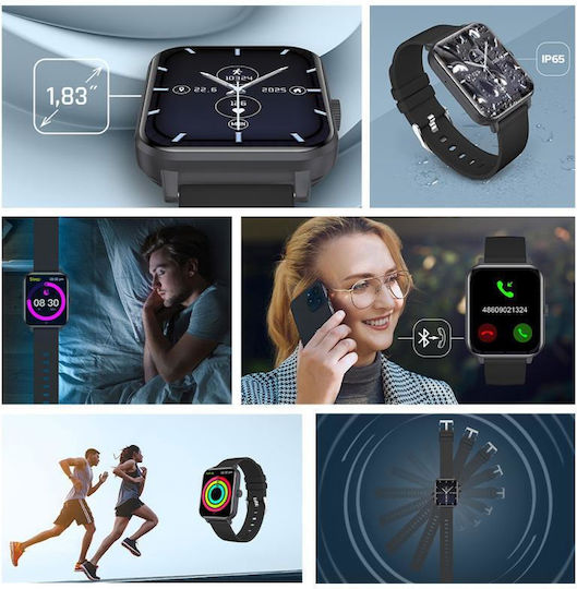 MyPhone Classic 2 Smartwatch with Heart Rate Monitor (Black) view 3