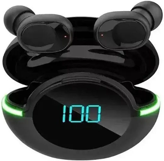 AKS-T90 In-ear Bluetooth Handsfree Earphones with Charging Case Black view 1