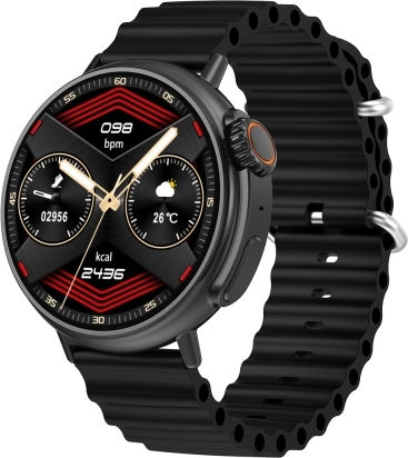 Mt30 1.6 Inch Hd Screen Tpu Strap Smart Watch Supports Voice Calls Blood Oxygen Monitoring Black