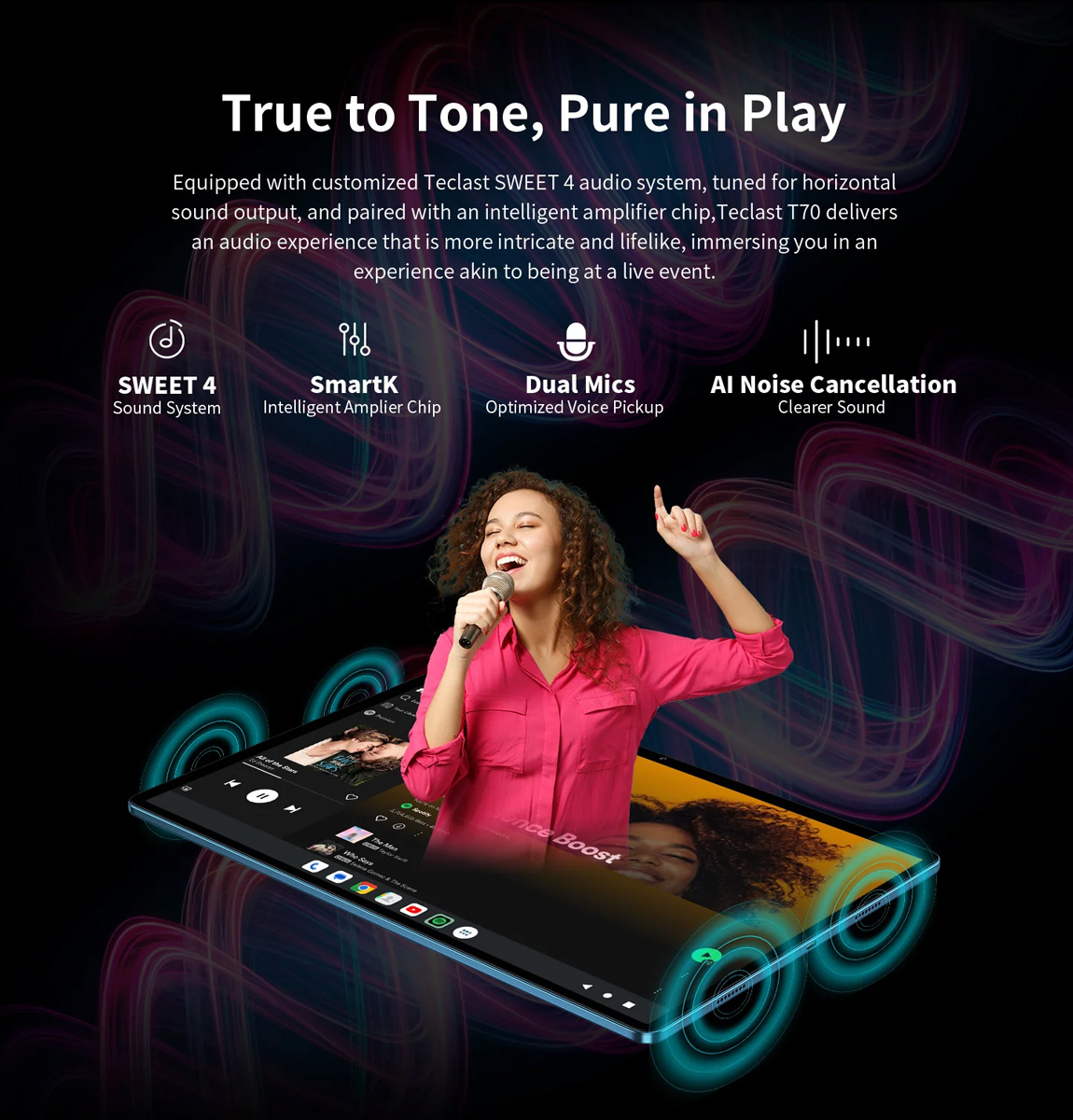Teclast T70 4G 14Inches Tablet (8GB/256GB) Blue view 6