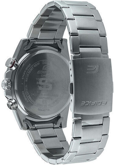 Casio EQB-1200D-1AER Stainless Steel 50mm Waterproof Smartwatch (Silver) view 2