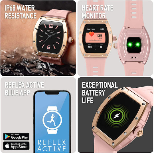 Reflex Smartwatch Pink Silicone Strap Ra52-2226 view 2
