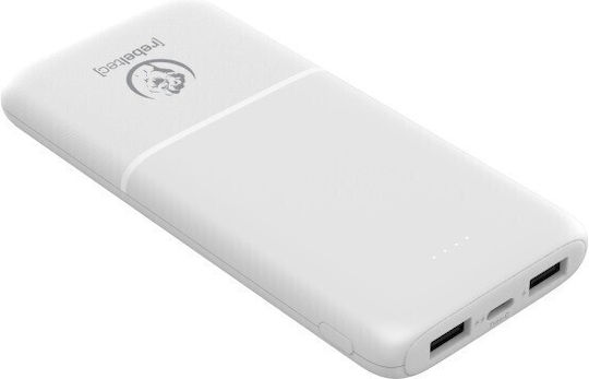 Rebeltec P10 Power Bank 10000mAh 10W with 2 USB-A Ports and USB-C Port White view 4