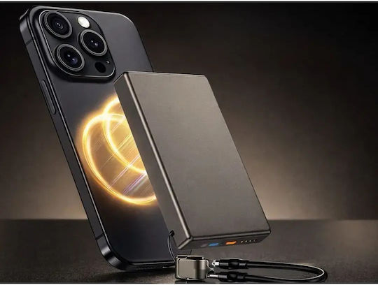 Verk Group 06396 Power Bank 5000mAh 20W with USB-A Port and USB-C Power Delivery Port Gold vue 5