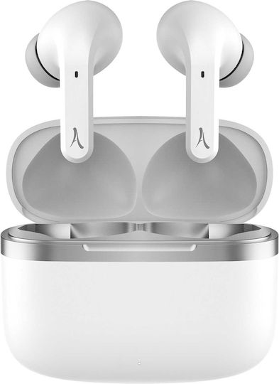 Akashi ALTBTEARBWH In-ear Bluetooth Handsfree Earphones with Charging Case White view 1