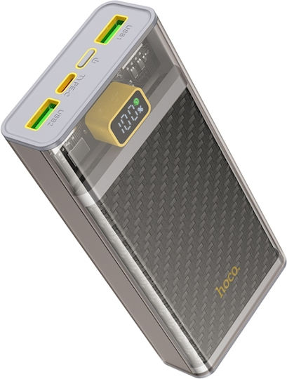Hoco J103A Power Bank 20000mAh 22.5W with 2 USB-A Ports and USB-C Port Power Delivery Gray